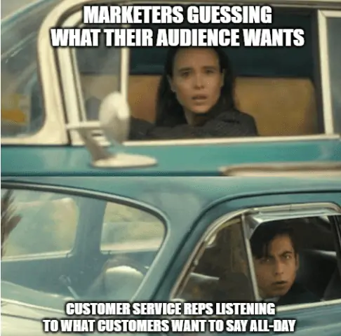 - marketing digital para empresas en crecimiento a través del honeypot marketing Meme using The Umbrella Academy with text: Marketers guessing what their audience wants.